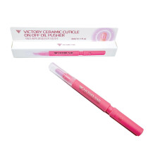 VICTORY NAIL 1 STK Keramisk negleb?nd On/Off Oil Pusher Cuticle Pusher (Pink)