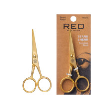 Rouge par Kiss Premium en acier inoxydable hommes barbe cisaillement toiletage coiffure pour le visage Ciseaux de coupe-poils avec bord pointu po