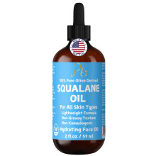 Squalane Olie - 100% Plantenafkomstig, Lichtgewicht & Sneldrogend voor Gezicht, Haar & Lichaam