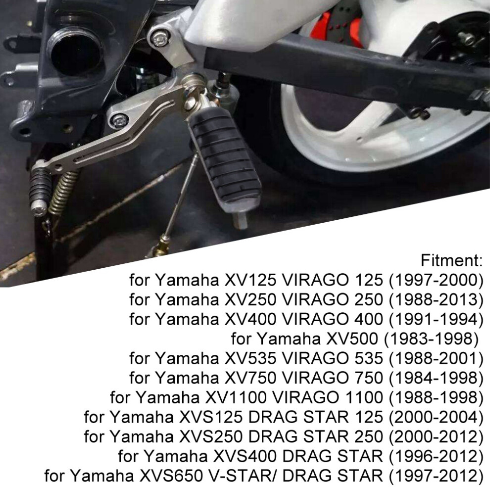 1Pair Motorcycle Front Foot Pegs Footrest Plate For Yamaha Xv250 7681324611665