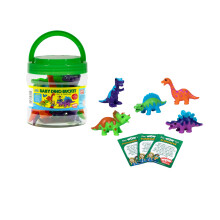 Wow in The World Baby Dino Bucket | Soft and Squeezable | Kids Play Dinosaurs | Learning Through Play | Includes 5 Baby Dinosaur Toys and 3 Fun F