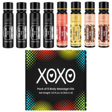 XOXO - Set di oli per massaggio corpo aromatizzato a 8 pezzi - aroma piacevole naturale per uomini e donne - Assicurazione della qualit Nourishing e
