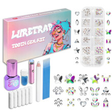 Luretrap Y2K Trendy 30 Pieces Crystal Tooth Gem Kit - Unleash Your Sparkly Smile
