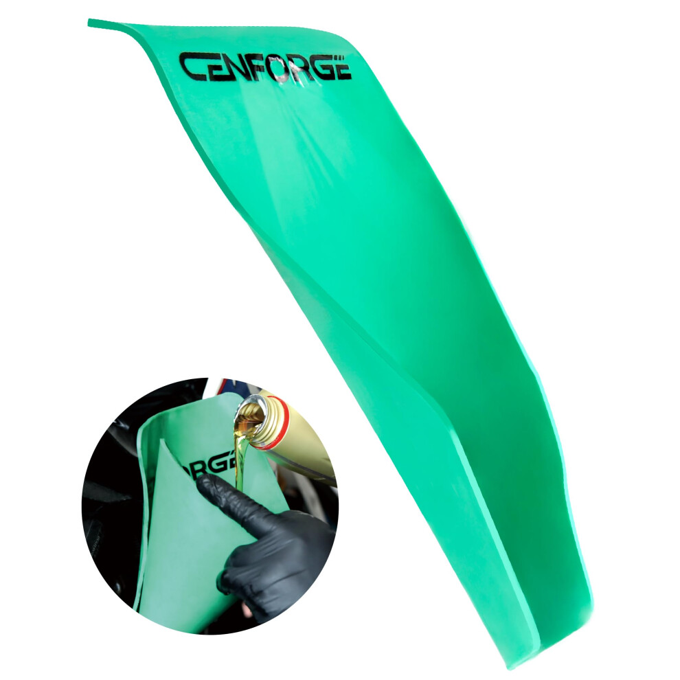 Cenforge Flexible Oil Funnel Reusable Oil Change Draining Tool Spill-Free Form A Funnel For Oil Draining And Oil Filling (Color: ) Green 742404534681