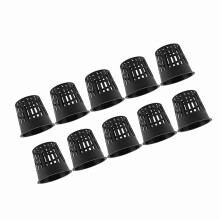 10pcs/Set Durable Safe Plastic Hydroponic Basket Cup for Garden Balcony Planting(Black)