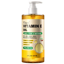 Yoken Vitamin-E-l, 8 Fl Oz, Bio-Vitamin-E-l fr die Haut, 70.000 IE, Vitaminle fr Narben, Haare, Gesicht, Ngel, Kopfhaut, perfektes Bade- und K