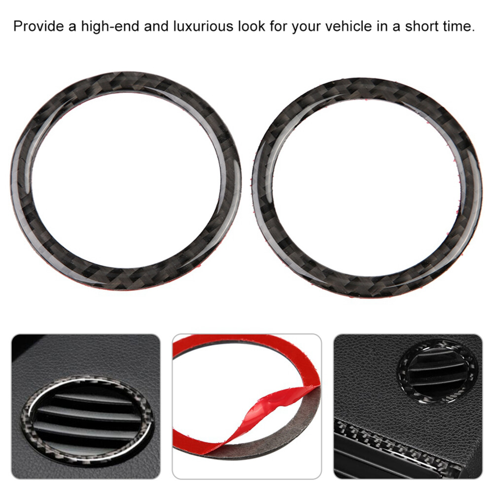 2Pcs Air Condition Vent Outlet Ring Decoration Trim Cover For C Class W204 11-13 8121324612662
