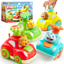 Joyin Animal Toy Cars Toys Toys for Boys Girls 4 Pack Press and Go Cars tra cui Elephant Monkey Giraffe e Lion Wind Up Up Reg Regalo Regalo per bambi