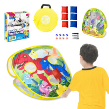Grip Kids 2-in-1 Dinosaurus & Dier Bean Bag Gooi Jeu - Dubbelzijdig 27" Doelbord met 6 Bean Bags - Buiten & Binnen Speelgoed voor Peuters & Kinderen