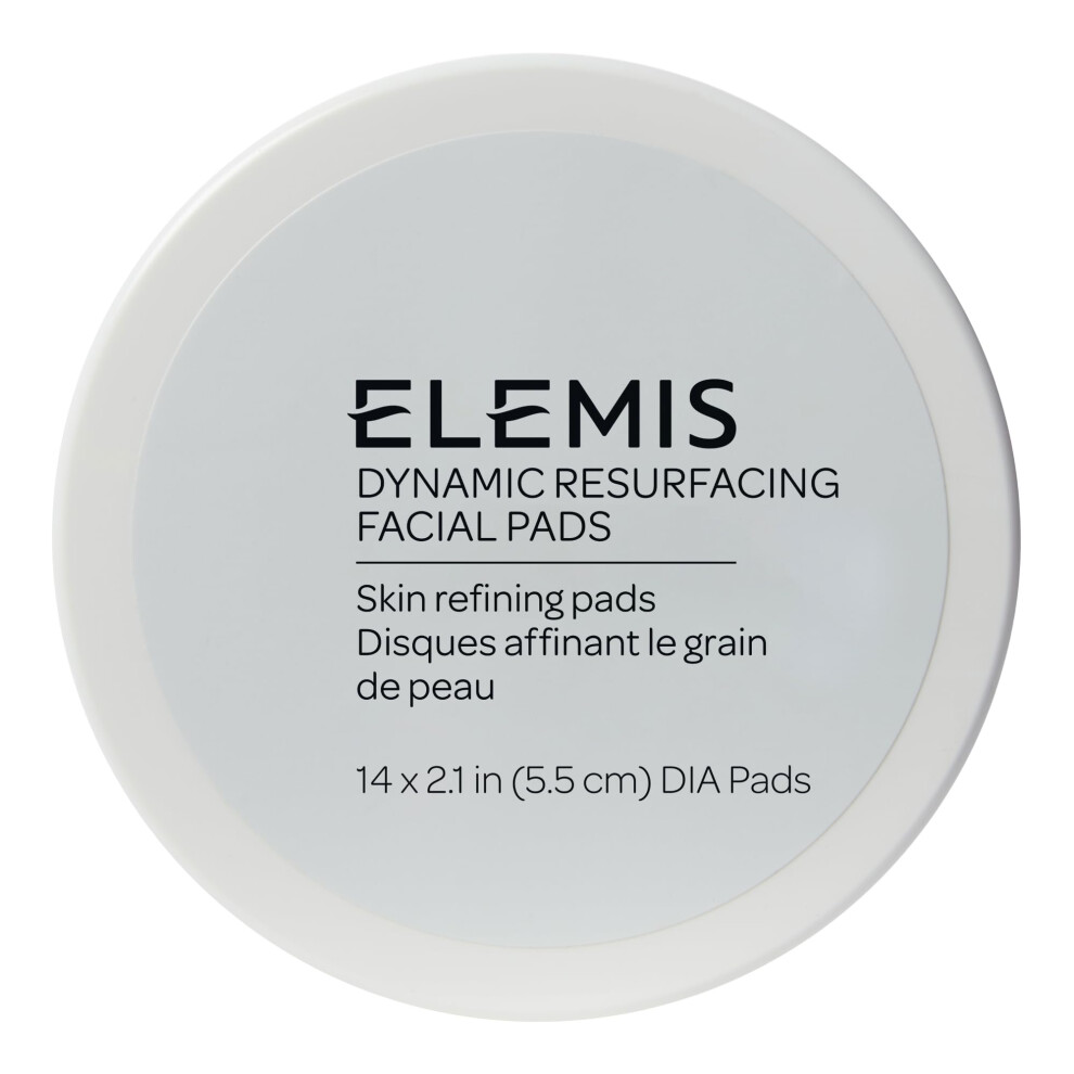 ELEMIS Dynamic Resurfacing Facial Pads 14pk  Trial Size Textured Exfoliating Pads for Radiant Complexion