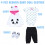 Roupas de boneca reborn, roupa de panda para boneca recm-nascida de 16 a 20 polegadas, acessrios de roupas para bonecas reborn de 16 a 20 poleg 2