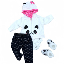 Roupas de boneca reborn, roupa de panda para boneca recm-nascida de 16 a 20 polegadas, acessrios de roupas para bonecas reborn de 16 a 20 poleg