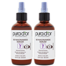 PURA D'OR B3 Niacinamid Advanced Facial Serum (3,3oz x2 = 6,6oz) Hudvrdsformel med retinol fr rynkor terfuktning och hy - Alla hudtyper Allerg
