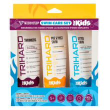 Kit di cura della nuotata Trihard Kids | Condizionatore shampoo di rimozione del cloro 3 in 1 e lavaggio del corpo | Essentials post-Swim vegani per