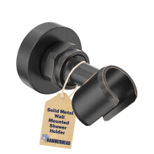 HammerHead Showers Ganzmetall-Handbrausehalter, Wandhalterung, verstellbarer, verschraubter, drehbarer Kugel-Brauseschlauchhalter, passend fr die me