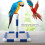 Parrot Stand Perch Rack Bird Play Center Toy Tray Training (Scrub) 7