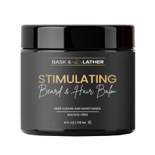 BASK & LATHER Stimulerende h?r- og sk?gbalsam Leave-in balsam med ?teriske olier Mango & Sheasm?r underst?tter kl?ende eller t?r hovedbund til al