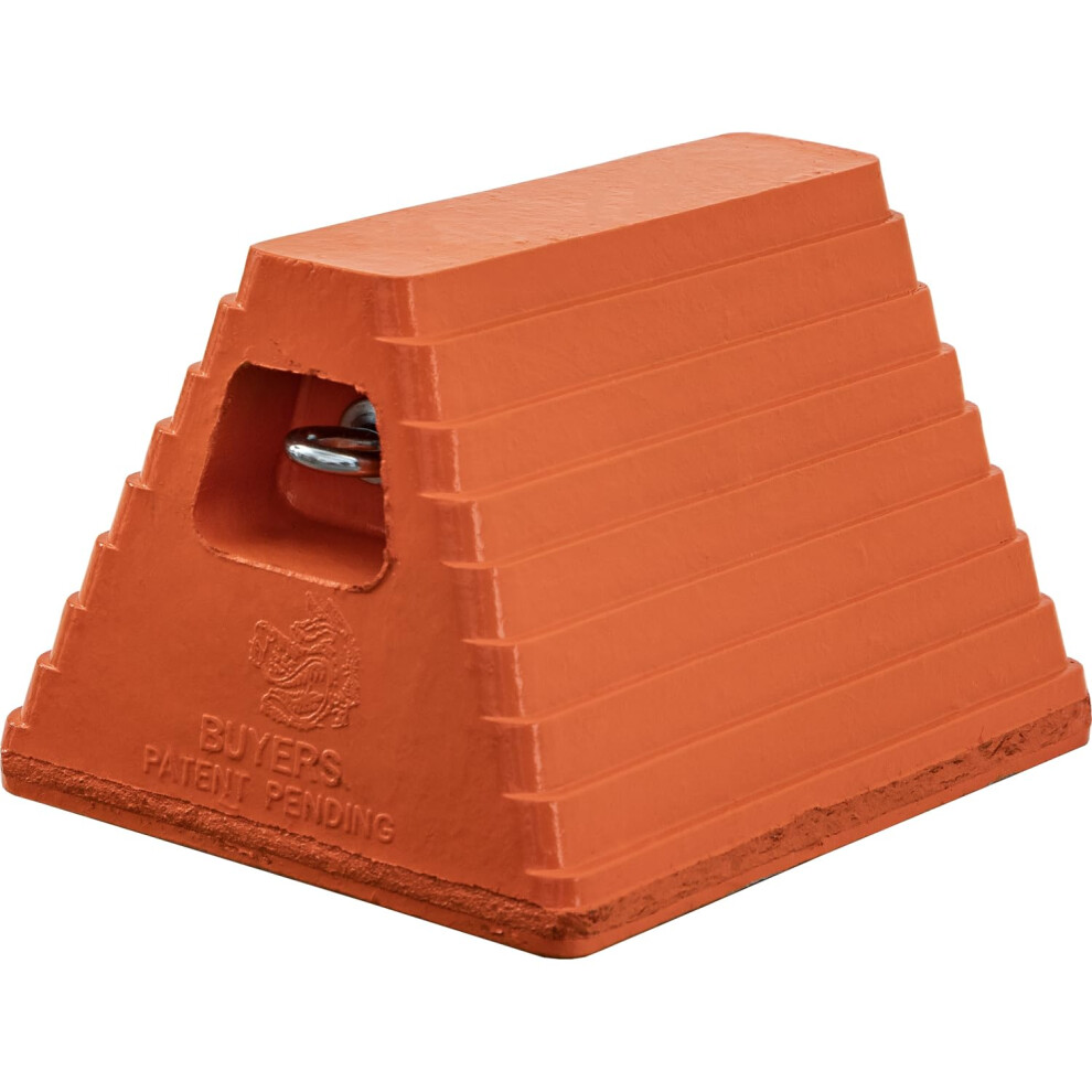 Buyers Products Wc6810lp Heavy Duty Rubber Wheel Chock 10 X 8 X 6 Inch Recessed Chain Eye Ideal For Shipping Docks Oil Rust Salt & Sun Resi 724920244169