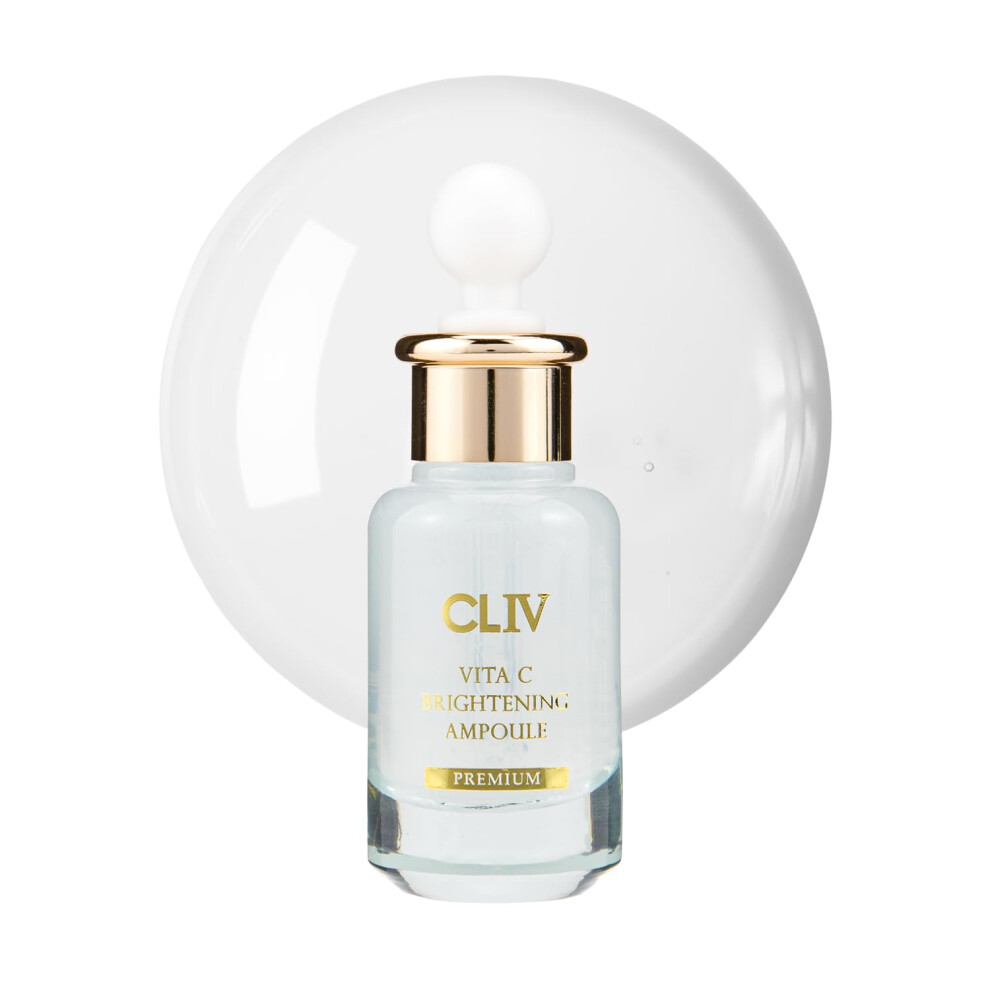 CLIV Vita C Brightening Ampoule Facial Serum | 85% Lemon Water | Skin Dullness Treatment | Vitamin Skincare |Skin Refreshing Serum | Korean Skinc