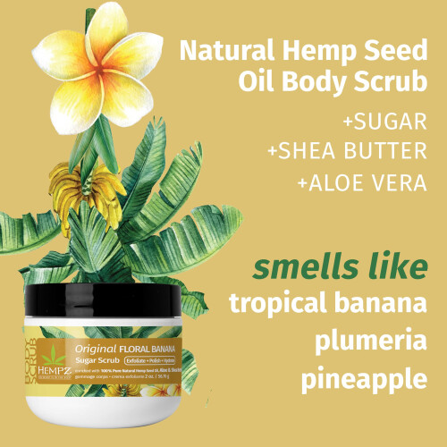 Hempz Mini Suiker Lichaamspeeling, Original Geur, Reiskleur, 2 oz. 1