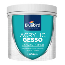 BLUEBIRD Heavy Gesso Primer do malowania akrylowego 28,2 uncji / 513 ml Pelna tuba Gesso Medium do przygotowania powierzchni do farb akrylowych i far