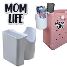 HMGES-telefon og kop 2-i-1-holder til Bogg-taske/Simply Southern multifunktionsorganiseringstilbeh?r til gummi-strandtaske, kompatibel med alle m