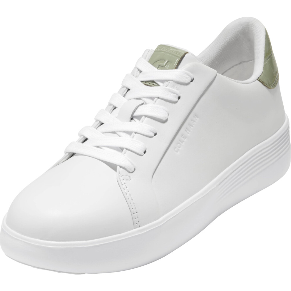 Cole Haan Grand Crosscourt Joy Platform-Sneakers Voor Dames, Wit/Oliegroen Met Krokodillenprint 7-image