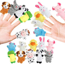 LOKIPA 10PCS Finger Toys  Soft Plush Animal Finger Puppets for Kids Mini Plush Finger Toys Assortment for Boys & Girls  Party Favors  Playtime  S