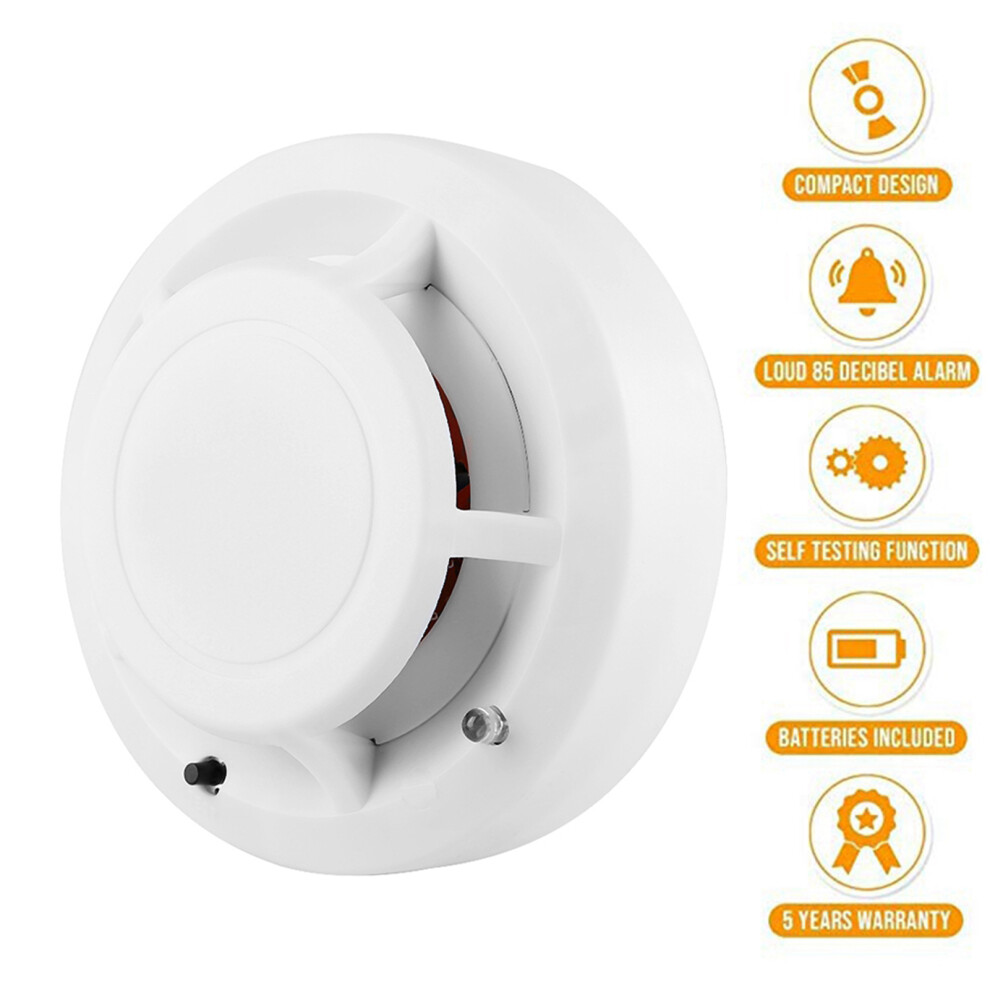 9V Independent Smoking Detector Home Security Fire Alarm Photoelectric Sensor System 9361324615372