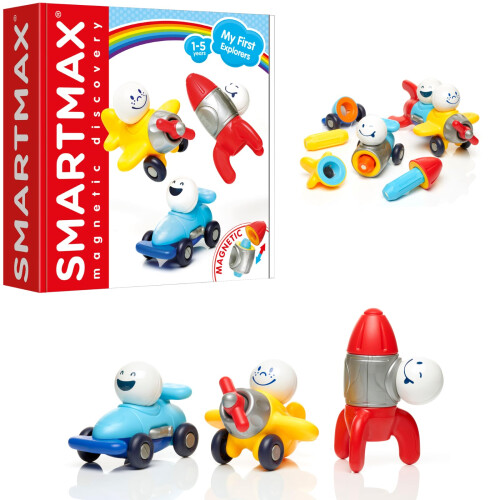 SmartMax My First Explorers Magnetic Discovery Dynamic STEM Vehicle Building Set for Ages 1+