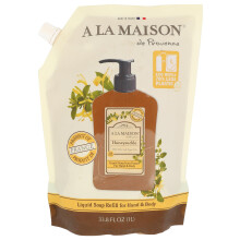 A LA MAISON Honeysuckle Natural Hand Wash Feito com leos Essenciais - Biodegradvel Base de Plantas Vegano Sem Crueldade (Bolsa de Recarga de