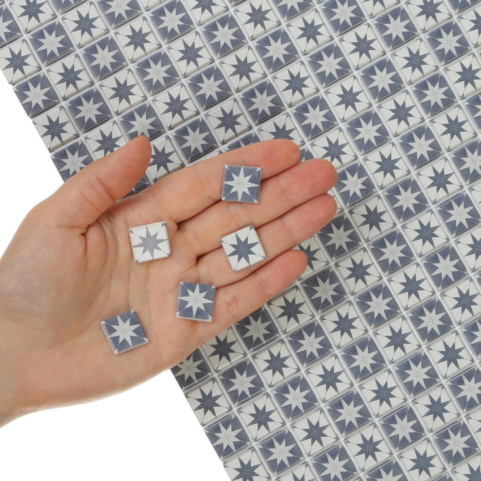 Reducio! 150 Pcs Dollhouse Flooring 1:12 Scale Doll House Tiles Miniature Checkerboard Floor (Starfall Mosaic)