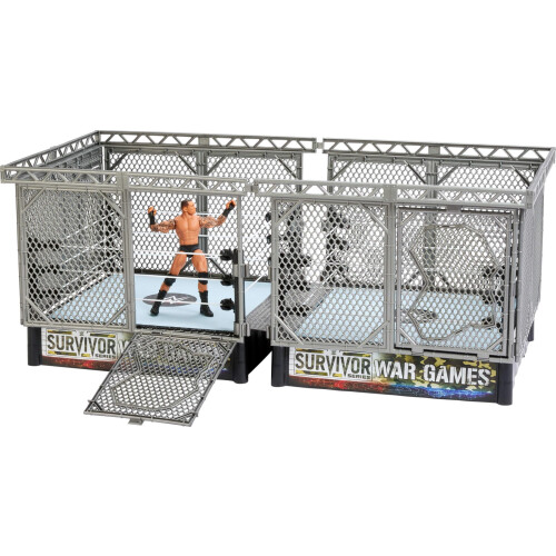 Mattel Mattel WWE Survivor War Games Playset con Action Figure, 2 Ring, Gabbia e 5 Accessori, Include Randy Orton 15 cm 2