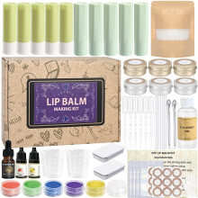 JUYRLE Lippenbalsam-Herstellungsset Kokosnuss-Lipgloss-Set mit Bienenwachs, Jojobal und Kokosnussl fr Erwachsene und Mdchen. Machen Sie Ihren e