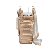 WanderFull Original HydroBag Zip Slot pro rukojet Drk lhve na vodu 40 oz s popruhem - Taka na prenen lhve Crossbody s kapesn sklenic na tel