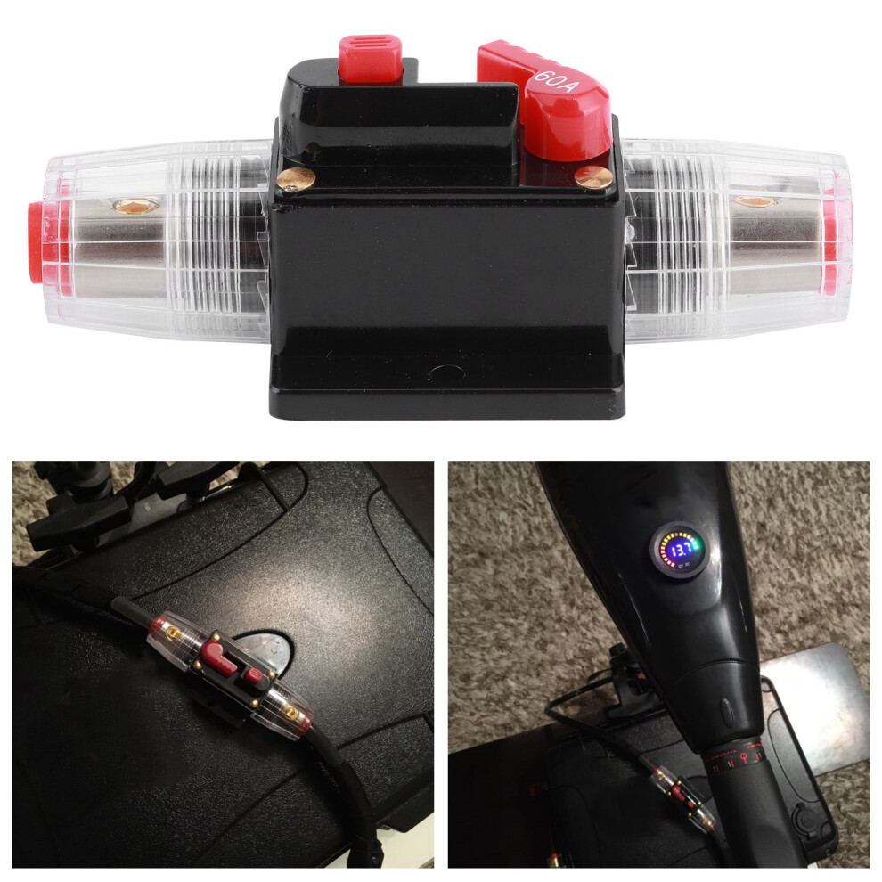 Automatic Reset Fuse Holder Switch Amplifier Car Truck Audio Modification 12V 60A 5081324616226