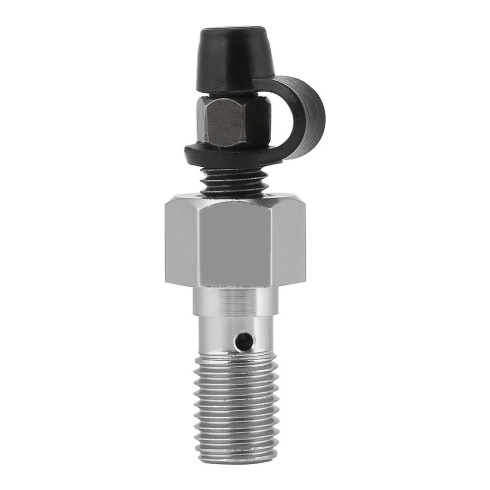 M10x1.25mm Motorcycle Brake Cylinder Caliper Bleed Screw Nipple Banjo Bolt Dust Cap Silver 8411324616334