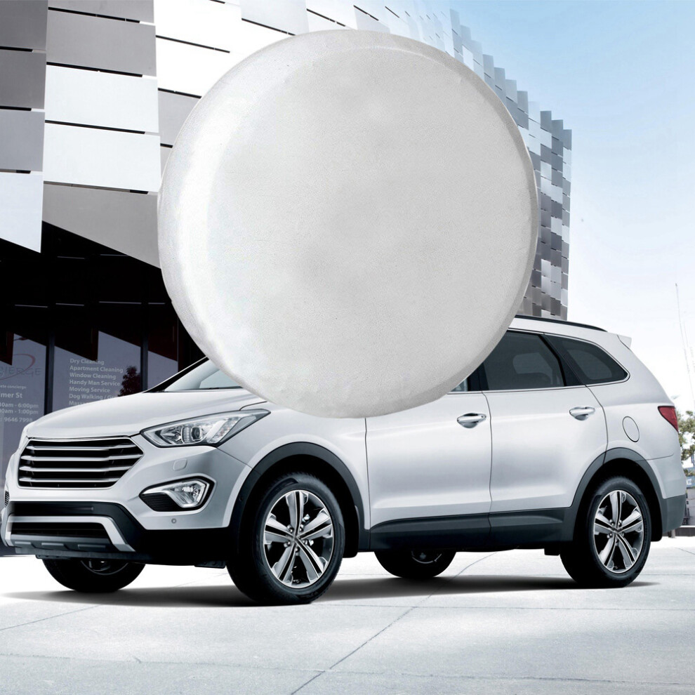 28Inch Universal Spare Tire Tyre Cover Part Accessory Waterproof For Trailer Rv Suv Truck White 7641324616411