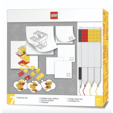 Lego Stationery Creativity Set with Duck Building Toy (53466) Includes 2 Sticky Note Pads 1 Gel Pen 3 Markers & a 10 Piece Duck Building Toy G