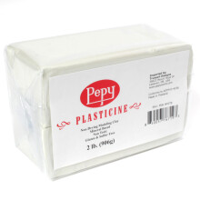 Pepy wiederverwendbare und nicht trocknende Plastilin-Modelliermasse auf lbasis, wei, 2 Pfund, schwefelfrei und ungiftig, ideal fr Kinder, Anfnge