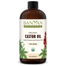 Banyan Botanicals Bio-Rizinusl  reines und raffiniertes Rizinusl  fr Gesichts- und Hautpflege, Haarpflege und natrliche Schnheit  24 oz  gen