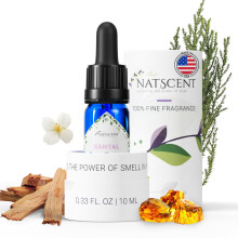 Natscent Santal Essentiële Olie voor Diffusers, Natuurlijke Sandelhoutgeur, Langdurige en Gezinsvriendelijke Aroma's