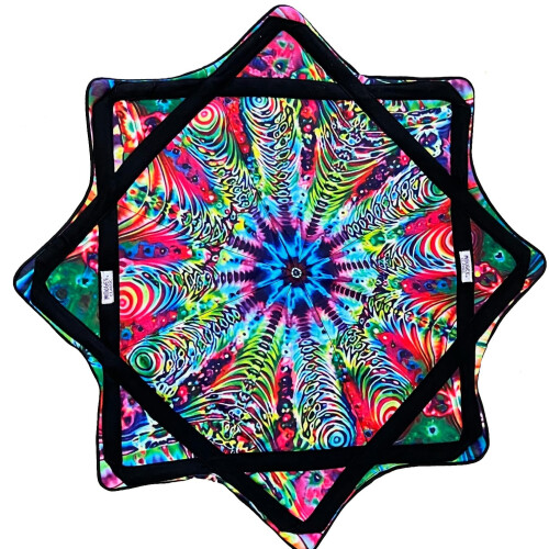 Mougee (moo-JEE) - Classic Flow Star - for Beginners & Advanced - Fun & Challenging Flow Toy - Vibrant Colors & Patterns Durable - 27 Diameter -