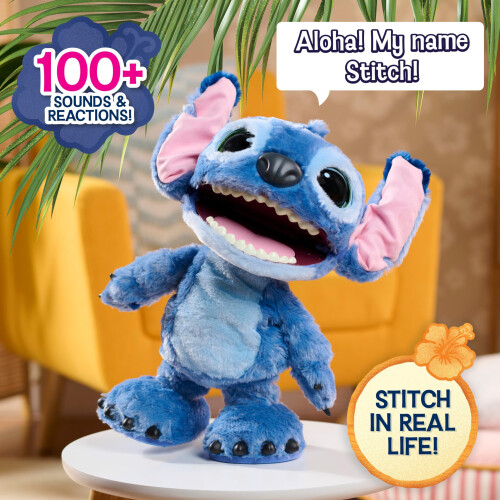 Just Play Disney Stitch Ultimate Interactieve 17" Pluche Speelgoed, 100+ Geluiden & Reacties 1
