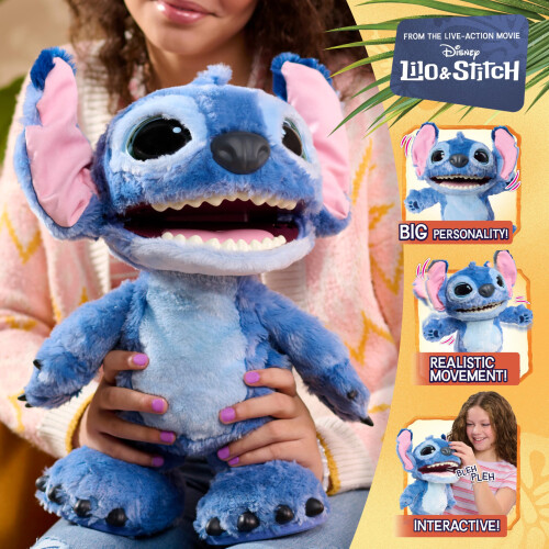 Just Play Disney Stitch Ultimate Interactieve 17" Pluche Speelgoed, 100+ Geluiden & Reacties 2