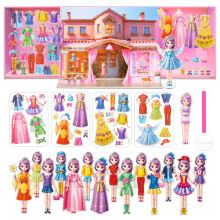 Yuzee Magnetic Dress Up Dolls di carta per ragazze di et compresa tra 4 e 7 giocattoli da gioco Princess Magnetic Bambo