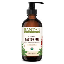 Banyan Botanicals Bio-Rizinusl  reines und raffiniertes Rizinusl  fr Gesichts- und Hautpflege, Haarpflege und natrliche Schnheit  8 oz  gent