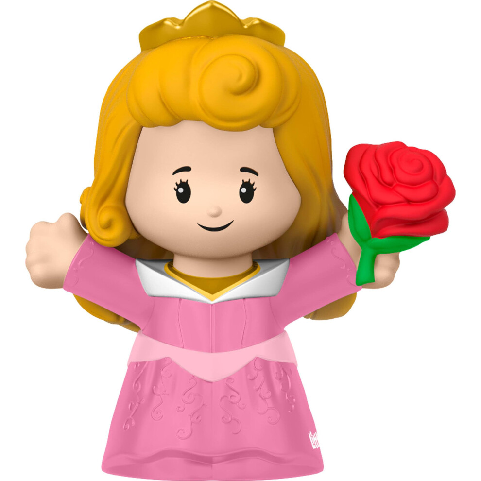 Fisher-Price Disney Princess Aurora Little People Single Character Figure Toddler Toy For Pretend Play