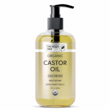 Bio-Rizinusl  kaltgepresst, 15 fl oz  100 % rein und hexanfrei  Rizinusl fr das Haarwachstum  feuchtigkeitsspendend und nhrend  fr Gesicht