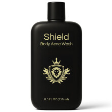 Shield Body Acne Wash fr Mnner und Jungen  Unparfmierter Rcken- und Brustreiniger, beseitigt Akne und Ausbrche, 8,5 oz
